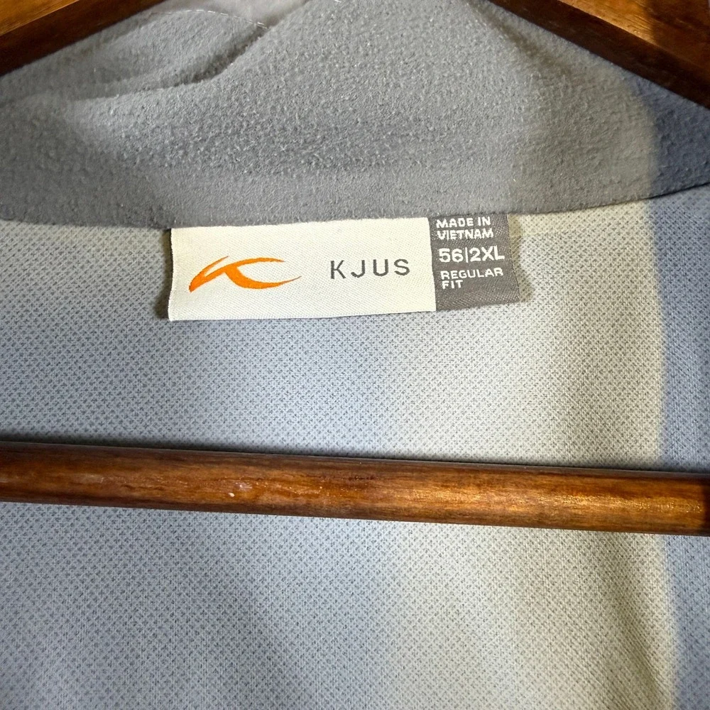 KJUS Mens Grey Full Zip Golf Jacket Regular Fit Size 2XL ECC Crest Activewear
